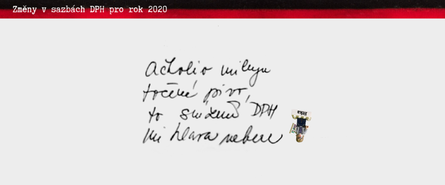 Komentář Ing. Brychtové psaný vlatsní rukou.